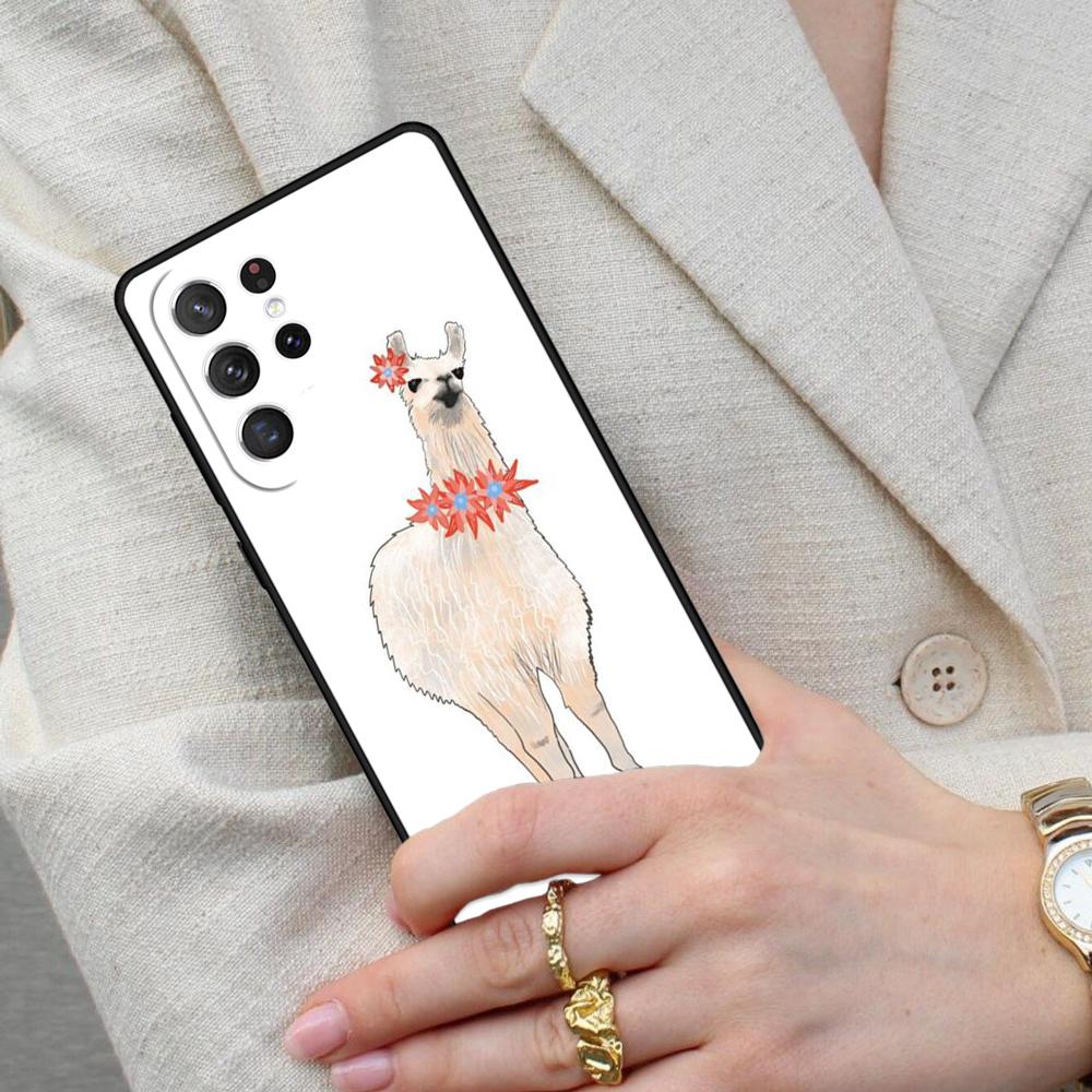 Llama Alpaca pattern Cell Phone Case for Samsung Galaxy S26 Ultra S25 S24 S23 S22 S21 S20 Note10 Cover