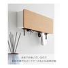 Yamazaki Jitsugyo [Gypsum board tweezers and wood screws included that make holes less noticeable] Wall-mounted key hook, long, natural, W33 x D5.7 x
