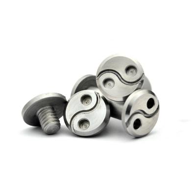 2sets Stainless Steel Straight Blade Handle Screw Tool Folding Knife Spindle Locking Screw Tightening Screw Parts