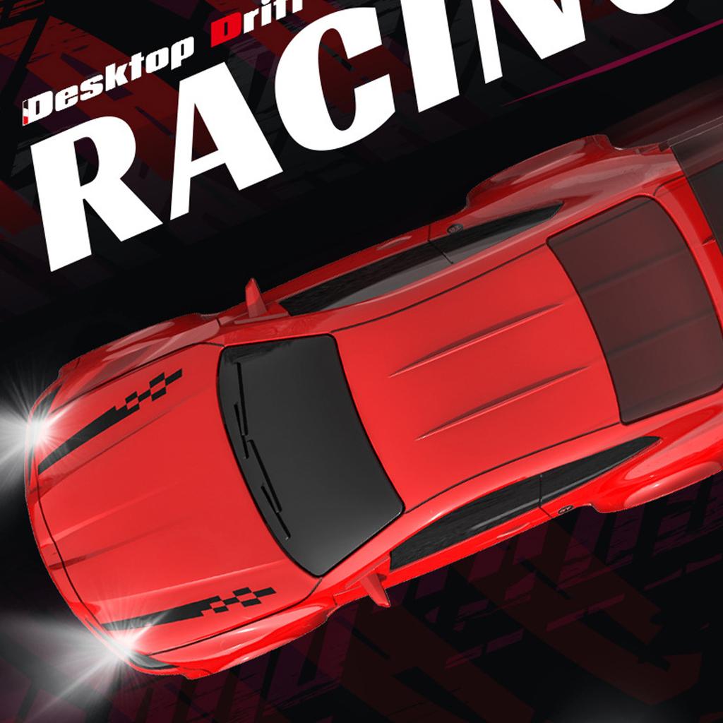 1/64 RC Drift Car Racing Remote Control Desktop Full Scale Drift Car 4WD Mini Children's Toy with Light