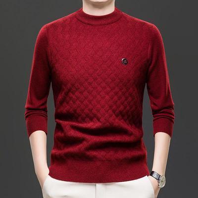 2025 Stylischer Herren Pullover für mittleres Alter & Junge, Halber Stehkragen, Dicke Strickware, Langarm Basisschicht