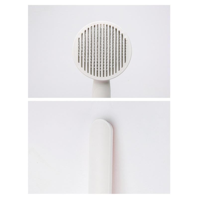 Cat-shape Self Cleaning Brush for Dogs & Cats Pet Grooming Tool Gentle Remove Undercoat Shedding Mats and Tangled Hair