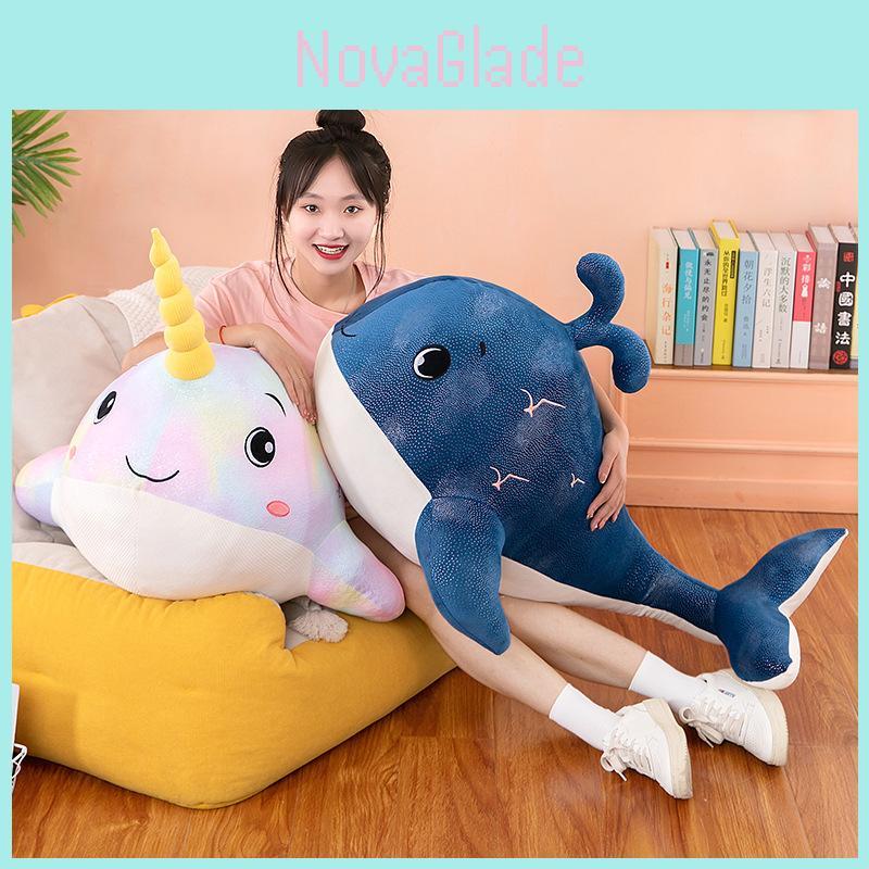 Entzückendes Weiches Plüsch Wal Kissen Puppe Für Kinder Festival Geschenk In Rosa Und Blau