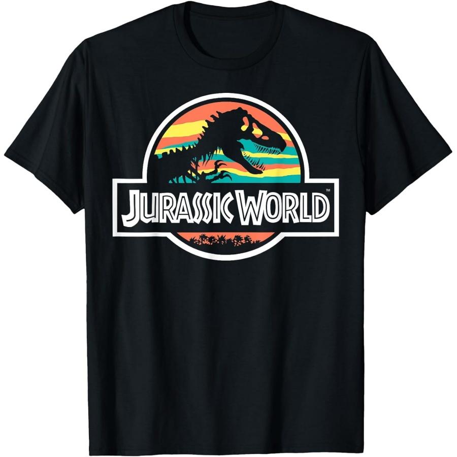 

Jurassic World Skeleton Logo Retro Sunset T-Shirt XXXXXL різнокольоровий