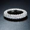 Three-Sided Zircon Ring Full Diamond Hip Hop Diamond Ring