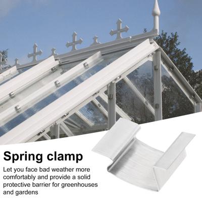 Greenhouse Glass Clips Stainless Steel Sprung G Clips Rust-Resistant Greenhouse Glazing Clips for Glazing Repairs Clips Replacement