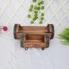 Durable Wooden Barrel Planter Box Rustic Flower Boxes Half Barrel Planter  Balcony Planting