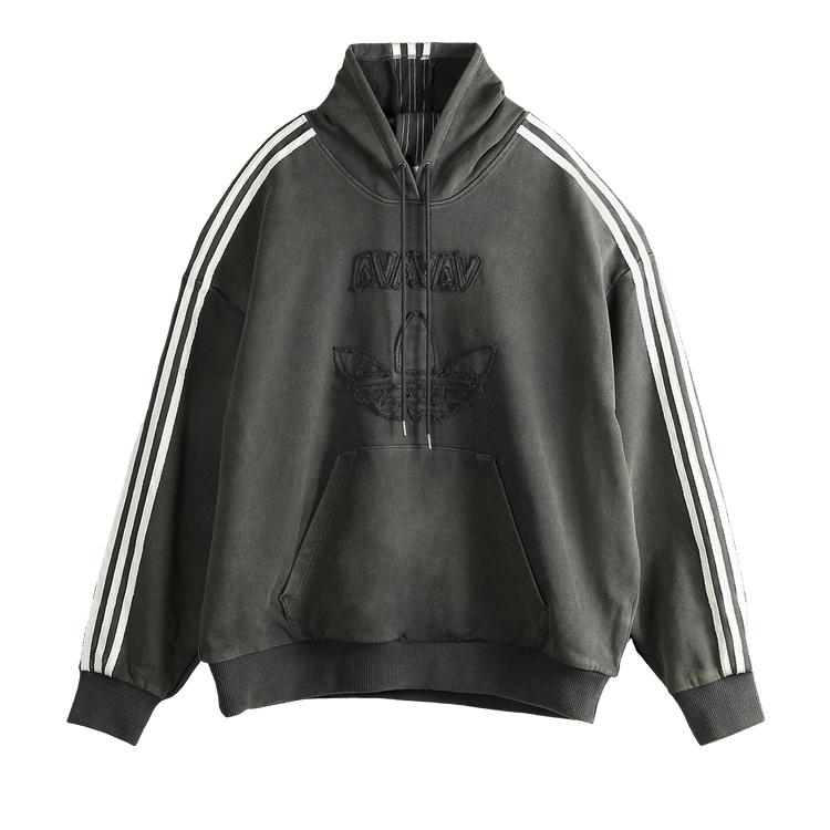 

adidas x Avavav Shoulderless Hoodie Carbon Unisex Tops Grey JP4849 M