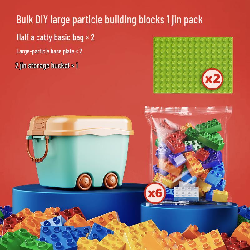 Large Multifunctional Building Block Table for Children's Early Education, Compatible with Lego
