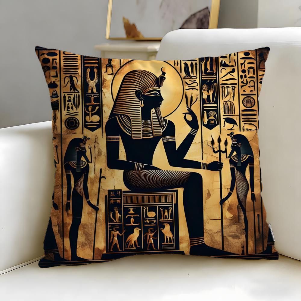 classic myth theme Anubis Cushion Cover Soft & Easy-Wash Pillow Case – Versatile for Couch, Bed, Travel and Office