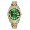 Luxus Hip Hop Edelstahl Goldfarbe Kalenderuhr Für Männer Iced Out Besetzt mit Strasssteinen Herrenuhr Reloj Hombre