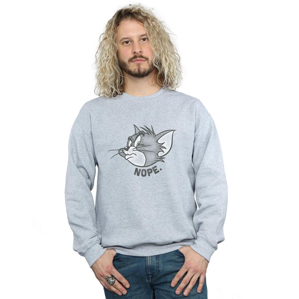 Tom And Jerry Mens Nope Face Sweatshirt