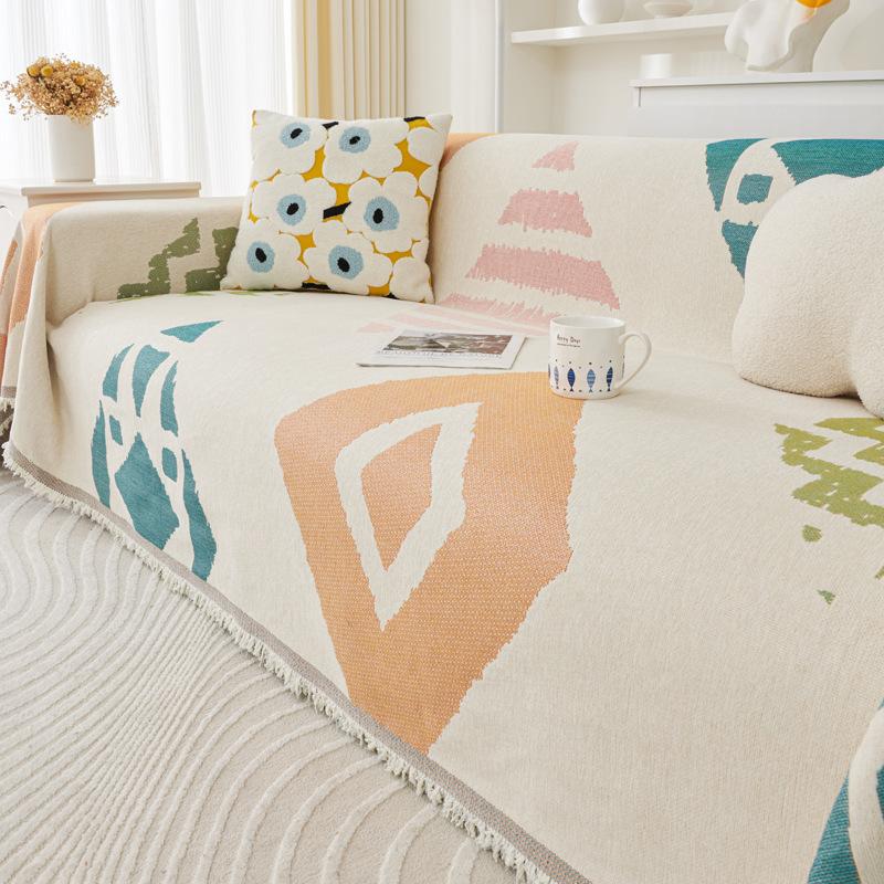 Chenille Sofa Cover Cloth Ins Style Sofa Blanket Cover Towel All-Inclusive Universal Sofa Cover Four Seasons Universal Sofa Cushion