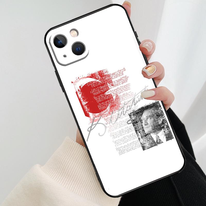 Turkey Mustafa Kemal Ataturk Phone Case For iPhone 17 Pro Max 16 15 14 11 12 13 Pro Max mini 15 16 Plus 16e 17 Air Cover