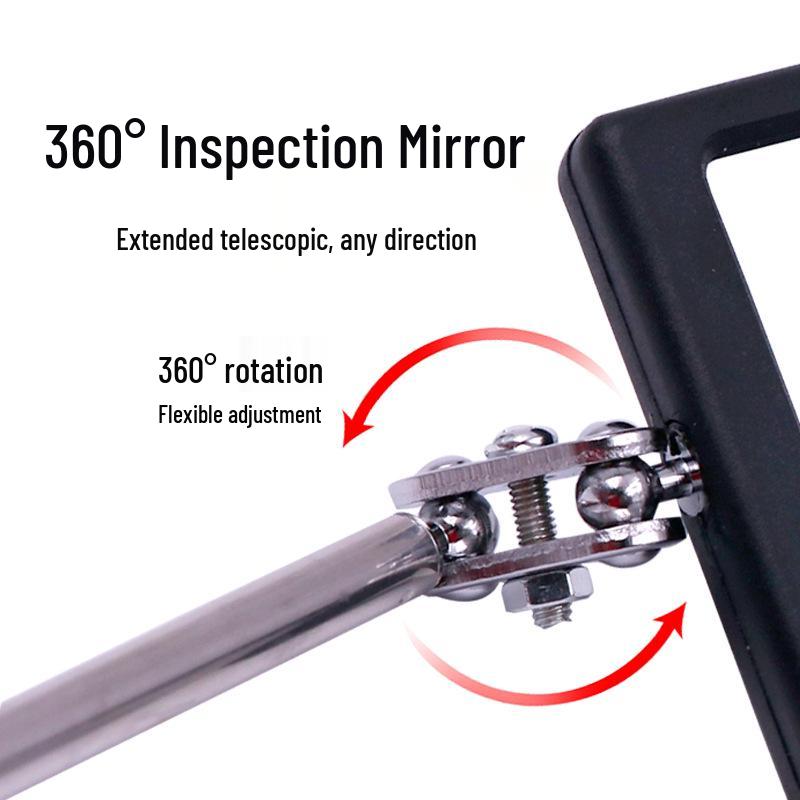 Multi-functional Telescopic Car Inspection Mirror with Reflective Light