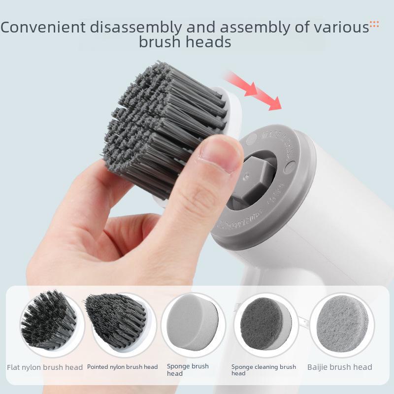 Rechargeable Electric Handheld Cleaning Brush for Kitchen, Bathroom, Dishes, and Shoes