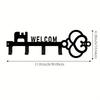 Bohemian Metal Key Holder Wall Decor with Multiple Hooks Durable Art for Home Office Porch Terrace