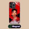 Cardi B Glass MagSafe Mobile Phone Case for iPhone 17 16 15 14 13 12 11 Air Pro Max Plus Mini Colorful Cover