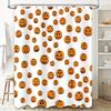 Halloween Pumpkin Shower Curtain White Bat Decoration Halloween Party Supplies Bathroom Decor Waterproof Fabric
