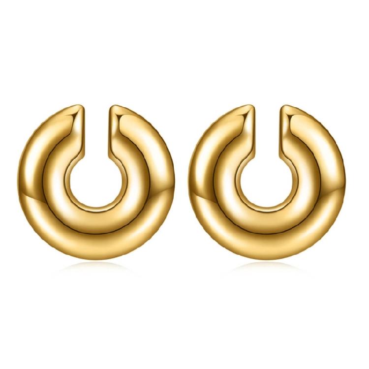 Chic Cartilage Cuff Earring Gold/Silver Ear Clip Unisex Statement Ear Adornments