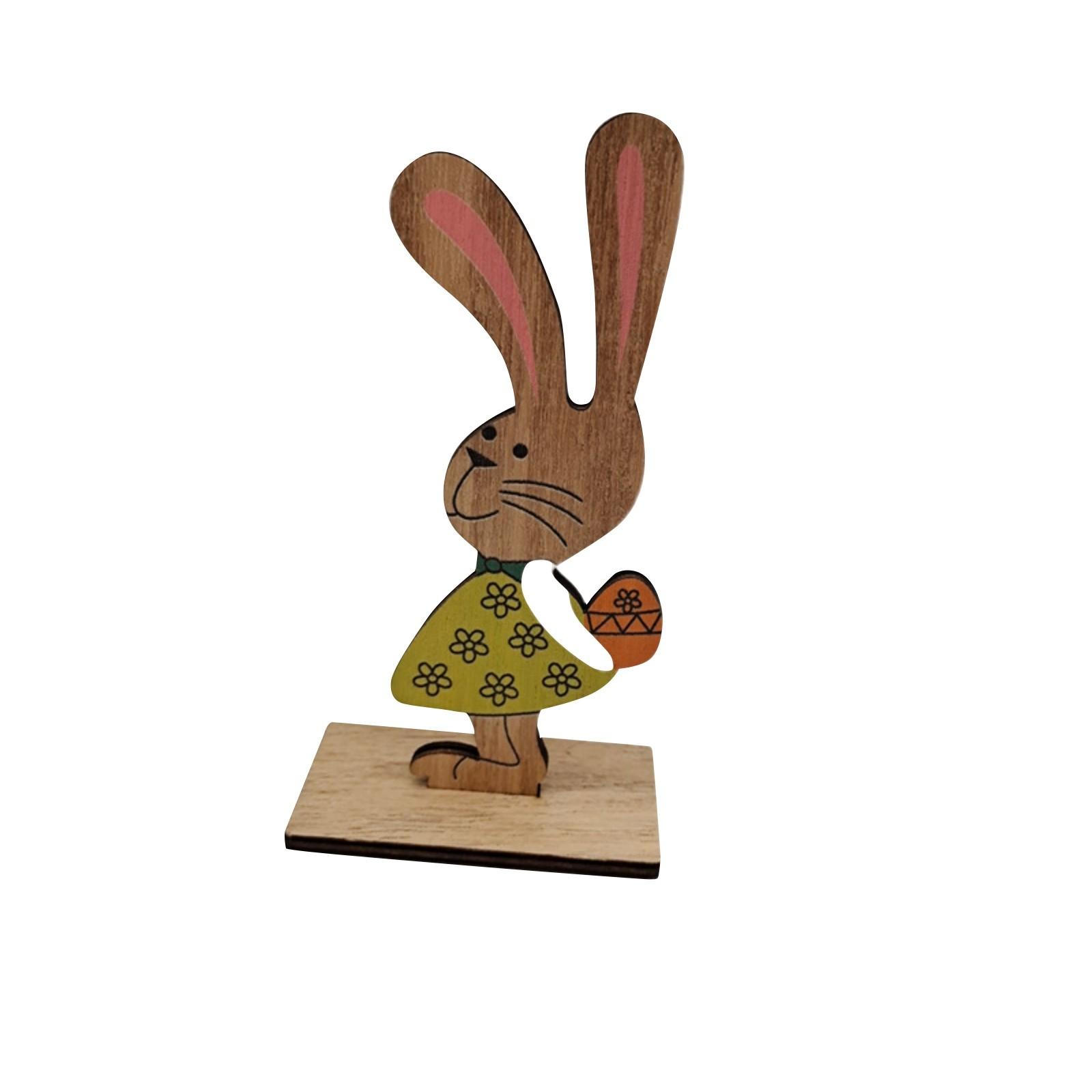 

Wooden Easter Bunny Cute Home Ornaments Decorative Crafts