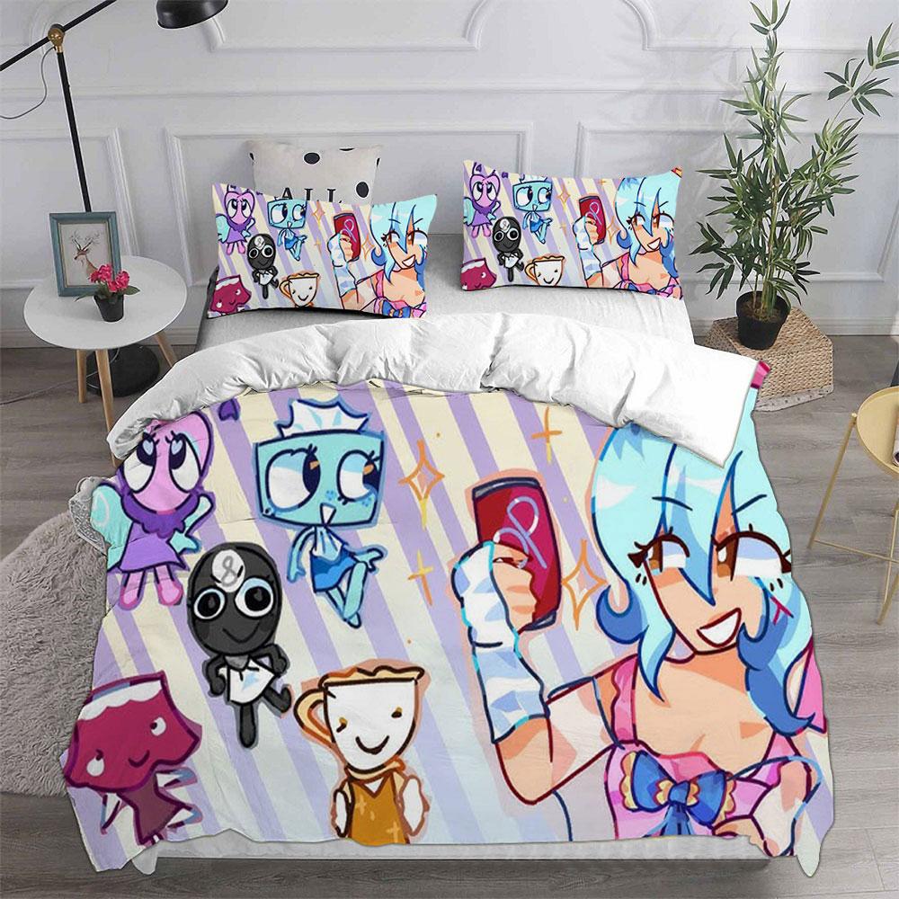 Dandy's World Bedding Set Game 3D Printed Duvet Cover Set With Pillowcases Boy Girl Teens Kids Birthday Gift Soft Bedclothes