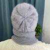 Windproof Winter Integrated Cap Scarf Thickened Ear Protection Hat Beanie Hat Scarf  Cycling