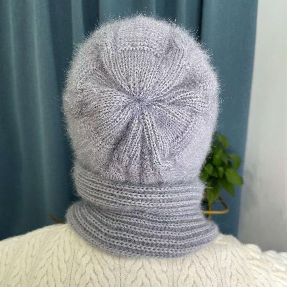 Windproof Winter Integrated Cap Scarf Thickened Ear Protection Hat Beanie Hat Scarf  Cycling