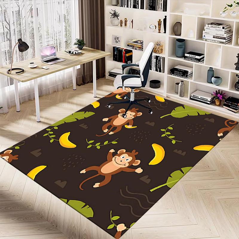 1PC Monkey Banana Extra Large Non-Slip Floor Carpet, Office, Family, Bedroom, Studio - Large Area Rug Indoor Rugs, Vibrant Colors-W266