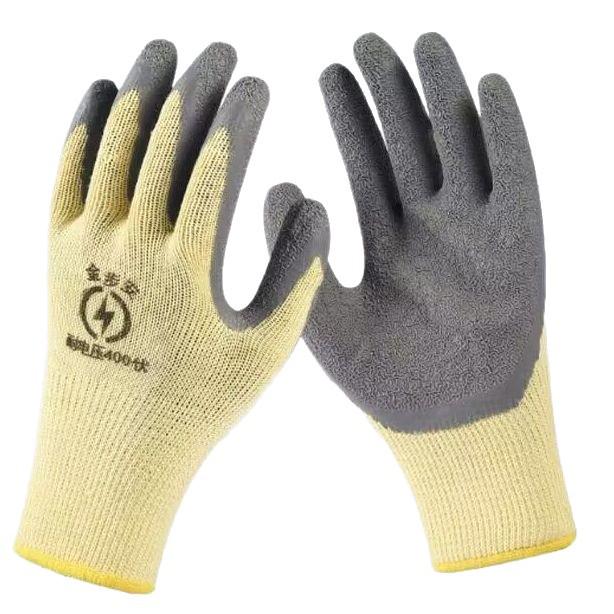 380V Electrician's Insulated Non-Slip Rubber Gloves: Flexible, Wear-Resistant, for Low-Voltage Live Work, 400V Protection