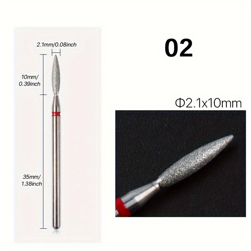 1/5Pcs Red Diamond Nail Drill Bit Milling Cutter for Manicure Electric Rotary Burr Cuticle Tools Accessories