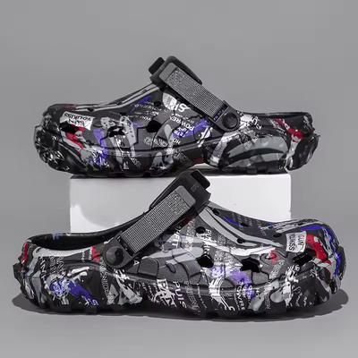 Plus Size Summer Men Sandals Clogs Outdoor Garden Clogs Hole Shoes Male Casual Shoes Water Shoes Comfort Home Soft Slippers