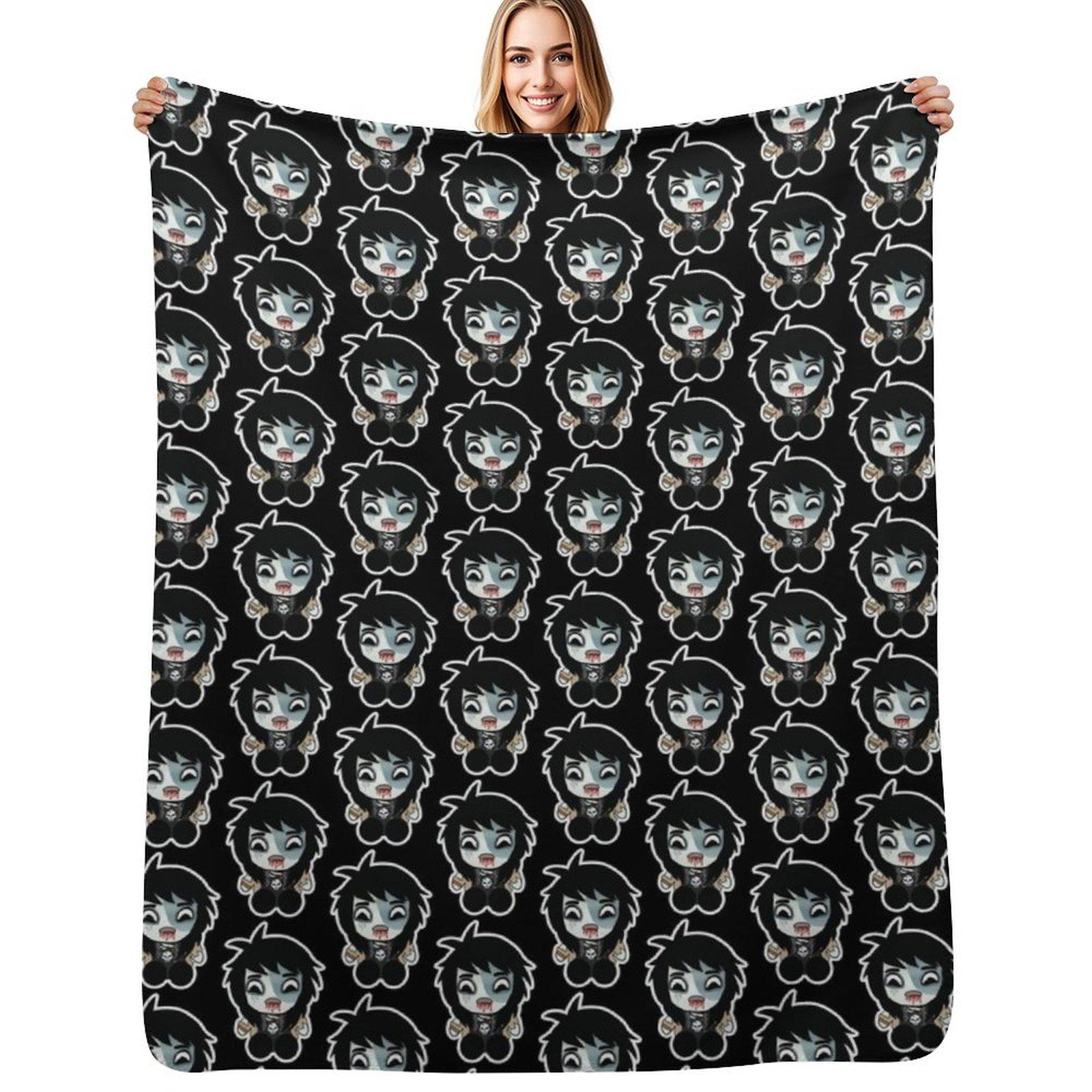 Johnnie Guilbert zombie plush Throw Blanket Warm Comfortable Blanket for Office Napping Size: 75*100cm, Weight: 230 GSM