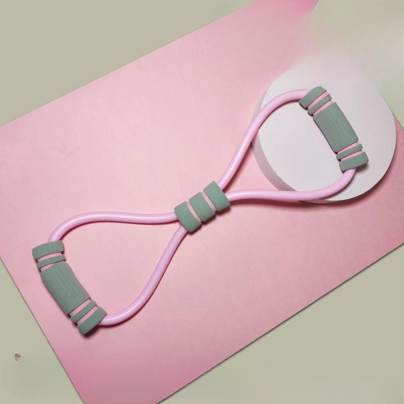 8-shaped Stretcher for Women with Open Shoulder and Back Tension Rope, Elastic Band, Household Fitness Yoga Equipment, 8-shaped Back Training Tool