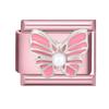 Y2K Pink Glitter Zircon Heart Flowers Rabbit Crystal Italian Charm Fit 9MM Stainless Steel Bracelet Women Men DIY Jewelry Gift