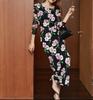Elegantes französisches figurbetonendes florales Netz-Kleid mit Taillenschnürung