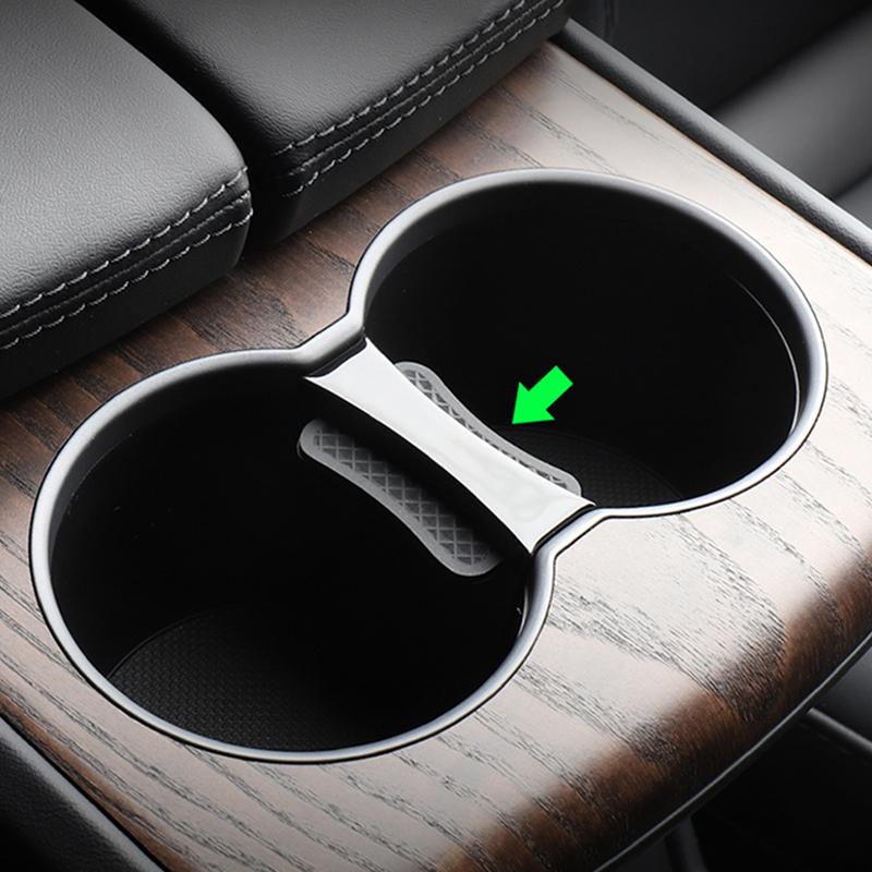 

For Tesla Model X S Car Central Control Water Cup Slot Slip Limit Clip ABS Cup Holder Clip limiter Auto Modified