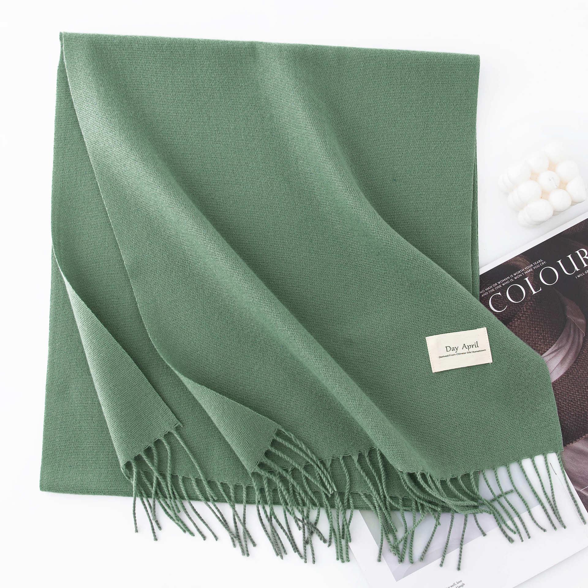 

High-End Cashmere Scarf/Shawl - Unisex, Versatile, Solid Color, Winter Warm 200*40cm No Logo