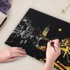 DIY City Night View Scratch Art Painting - Creative Handmade Gift for Best Friend or Boyfriend's Birthday
