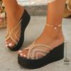 Summer Mesh Open Toe Slide Sandals With Thick Rubber Soles For Women