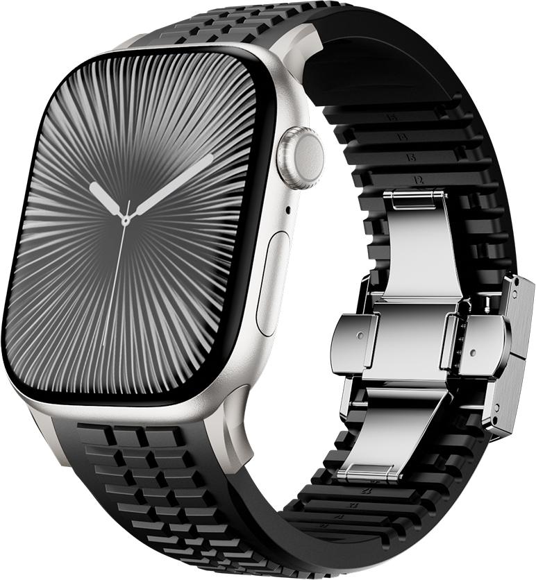 Silicone Band for Apple Watch Ultra 3 2 49mm Series 11 10 46mm Sports Strap for Iwatch 9 8 7 6 5 4 SE 2025 44mm 45mm Watchband