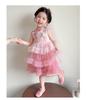 Girl's Rabbit Bow Cake Skirt Summer 2026 New Collection Sweet Mesh Sleeveless Dress Princess Dress for Baby Girls