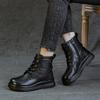 Autumn and Winter New Martin Boots Women's Leather Leather Boots High-top Thick-soled Autumn Boots British Style Short Women's Cotton Shoes