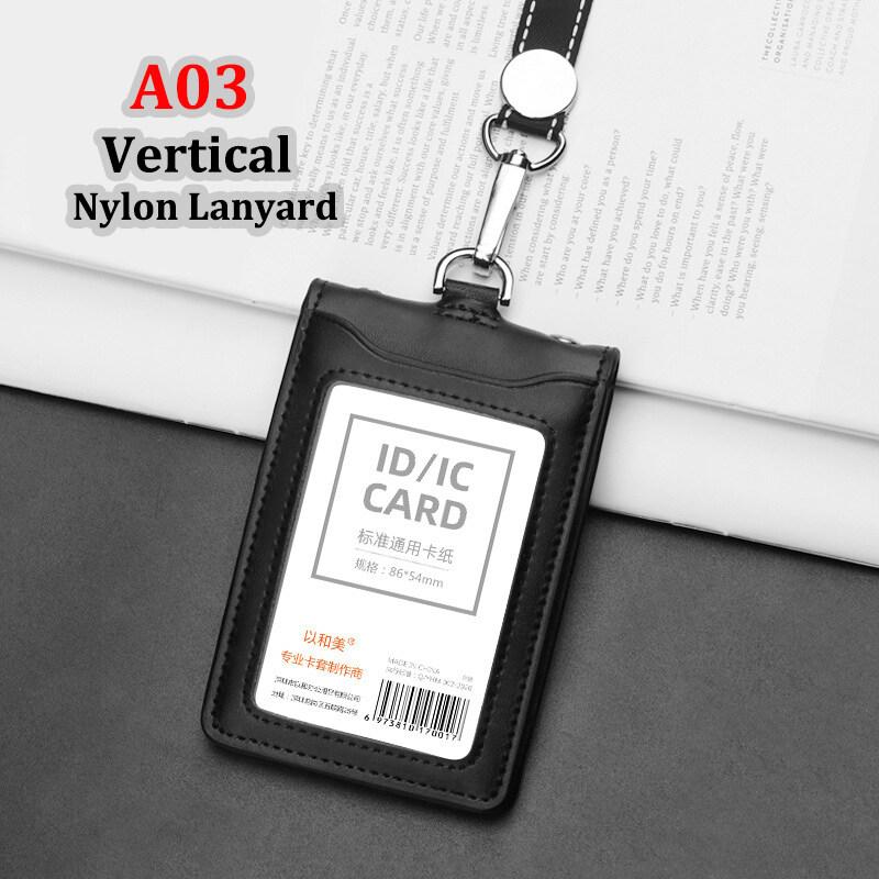 2022 NEW Formal US Reporter Police Agent ID Badge Business Work Card Holder Neck Lanyard Genuine Leather id card holders Case High Office Supplies