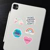 50 PVC Sheets: Friendship Motivational Phrase Stickers for DIY Journals and Decoration