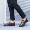 Spring and Autumn British Men Leather Shoes Flat Casual Loafers Youth All-match Lazy Shoes Best Men Shoes