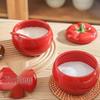 ZISIZ Tomato Shaped Ceramic Seasoning Jar Set