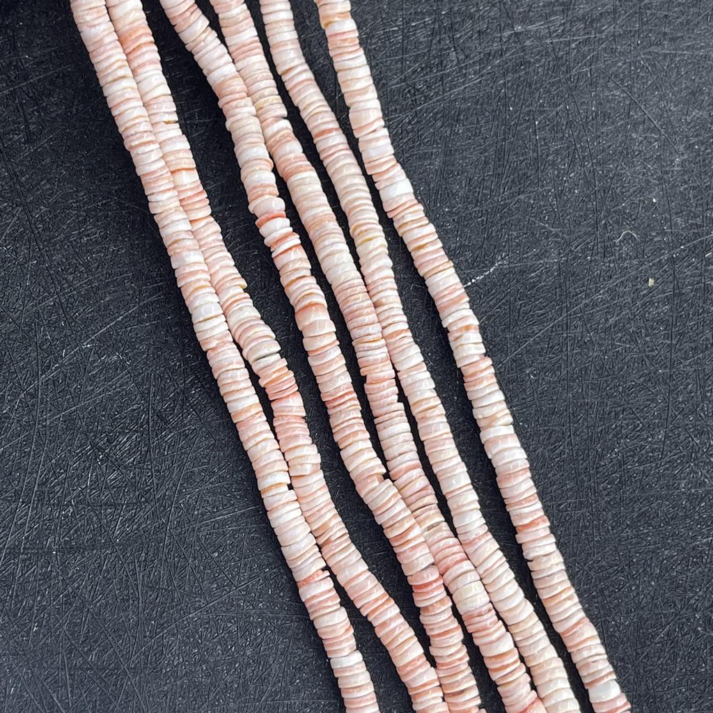 Natural Shell Heishi Spacer Beads 6mm - Smooth Polished Boho Beach Supplies for DIY Necklace & Bracelet Jewelry Making, Needlework 38cm Strand