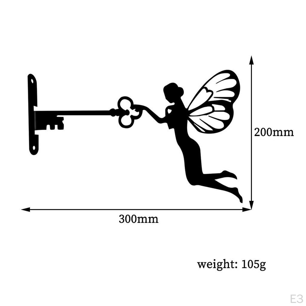 iron of garden Fairy Decoration Backyard Tree Silhouette Art Ornament for Wall Lawn