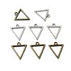 50 stuks 18x16mm Holle Driehoek Zinklegering Metaal Bedeltjes Hanger DIY Sieraden Maken Accessoires Onderdelen